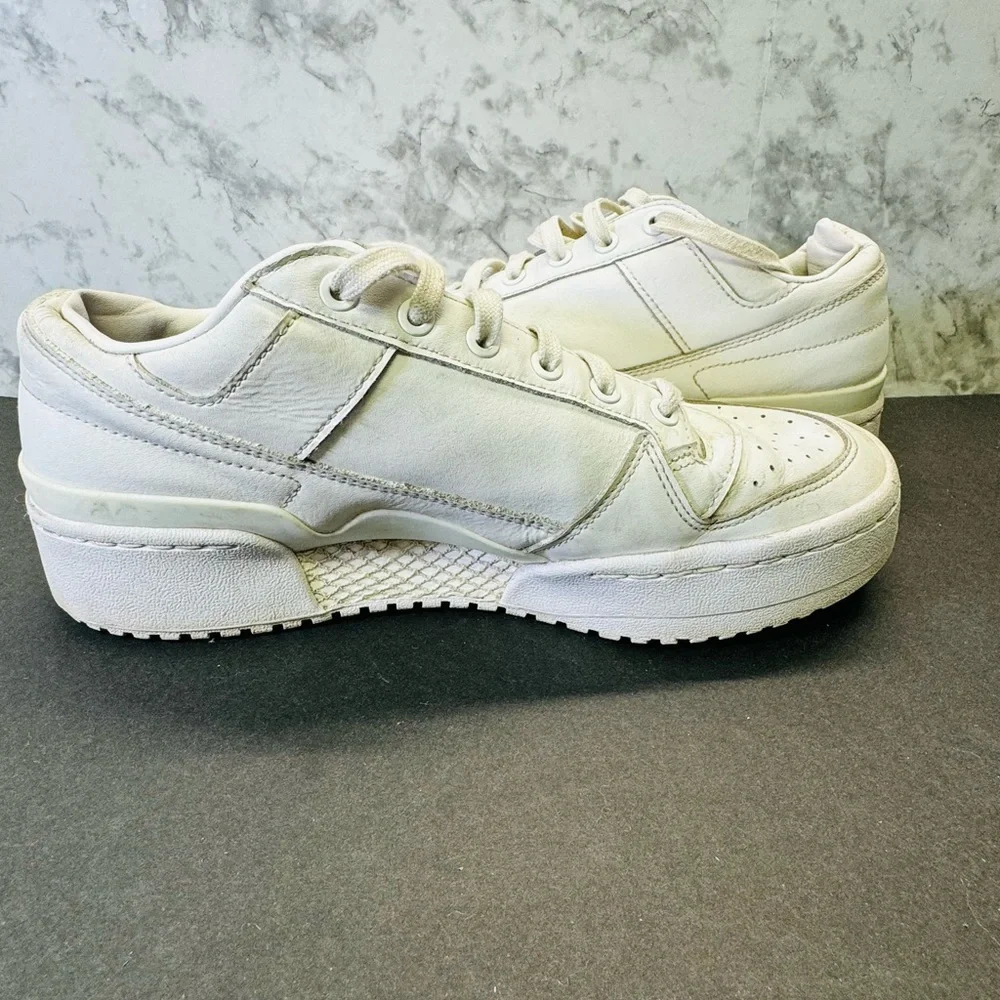 ADIDAS Shoes Womens 10 Originals Forum Bold Low Sneakers FY9042 White Lace Up